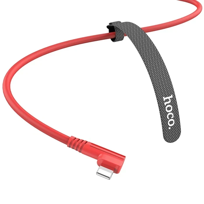 Hoco Puissant Silicone Charging Cable | Ergonomic 90-Degree Elbow Logic | 2.4A Fast-Charging Matrix | U83