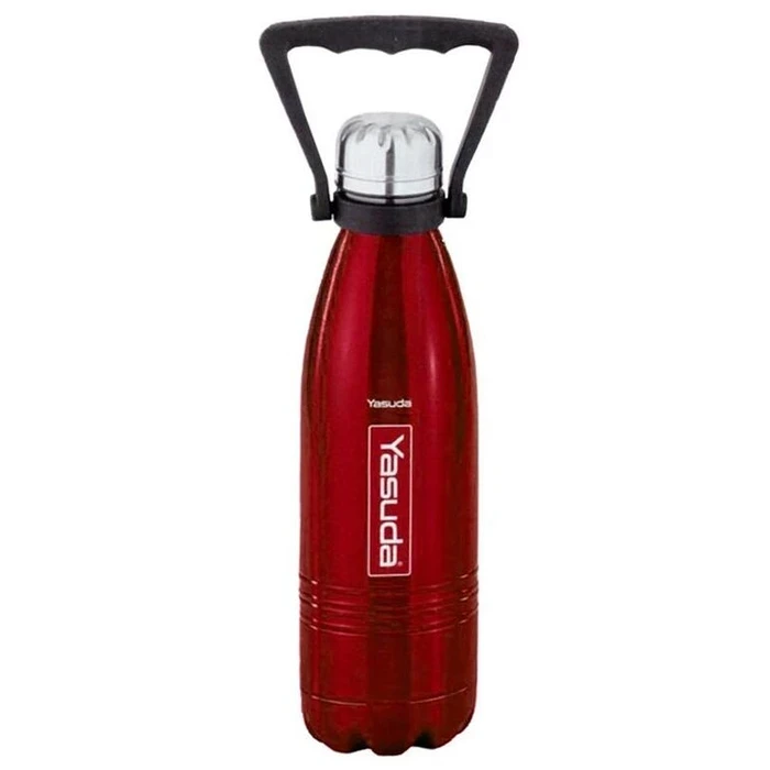 Yasuda 1800ML Vacuum Bottle Flask | Long Duration Hot & Cold Stainless Steel Water Bottle | Copper Coating Insulation Leak Proof Travel Flask | YS-CB1800 Blue, YS-CB1800 Stainless Steel & YS-CB1800 Re