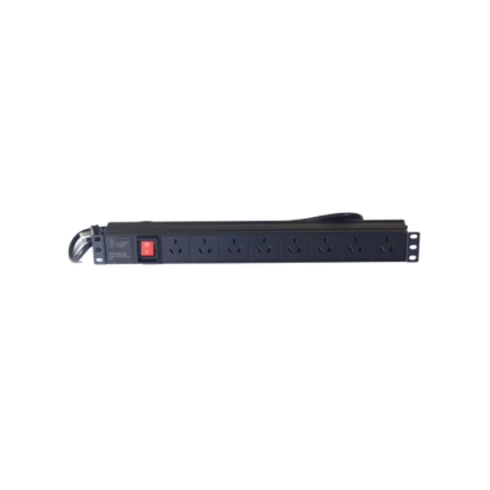 Ziasys 1U 19-Inch 6 Way Network Rack Mount Power Distribution Unit (PDU) | 10A Double Break Switch & 1.5M Heavy Duty Copper Cable - Z-PDU/6W
