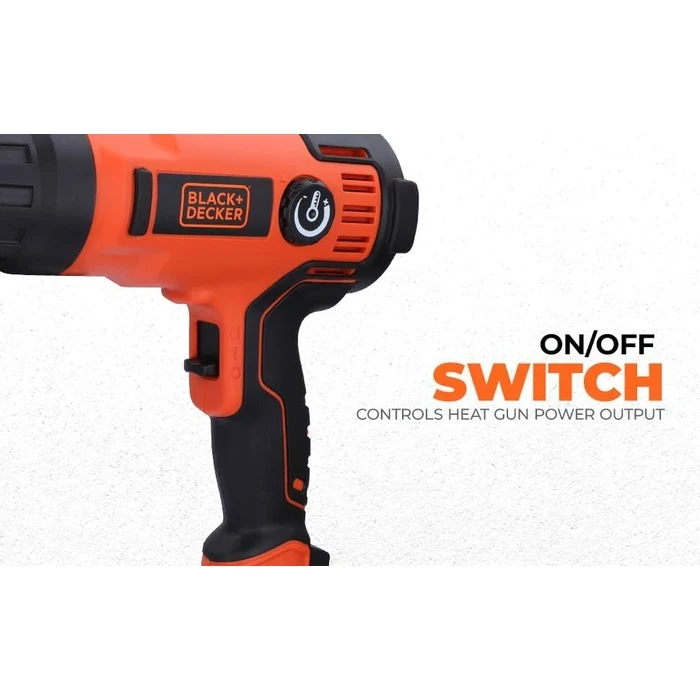 BLACK+DECKER 2000W Heavy-Duty Variable Temperature Heat Gun Kit with 8 Accessories & Scrapers | Dual Airflow Thermal Stripper | KX2200K-QS