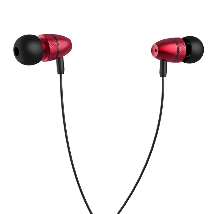 HOCO MAGNIFICENT Universal Wired Earphones with Mic | 10mm Driver | Black, Red, Silver Finish | M59
