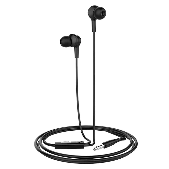 HOCO DAINTINESS Universal Wired Earphone with Mic | 10mm Driver | Black, White Finish | M50
