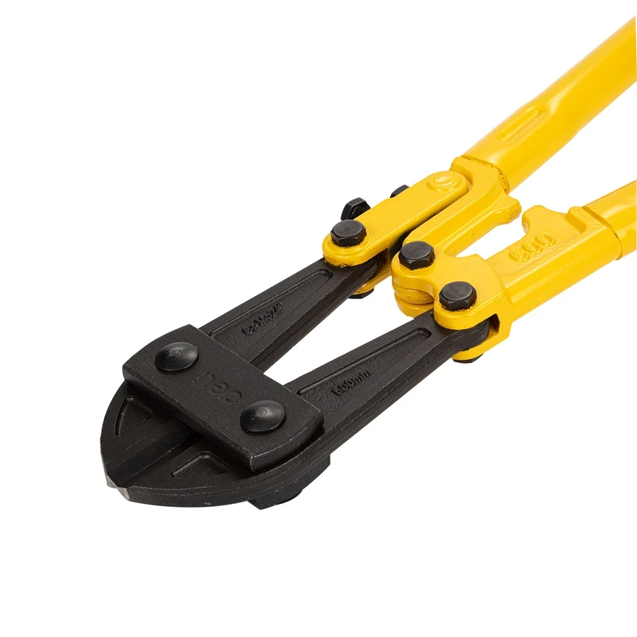 Deli 18" Heavy-Duty Compound Action Bolt Cutter | Forged Cr-Mo 56 HRC Steel Blade Shears for Padlocks, Chains & Fencing Wire | EDL2618 (Yellow)