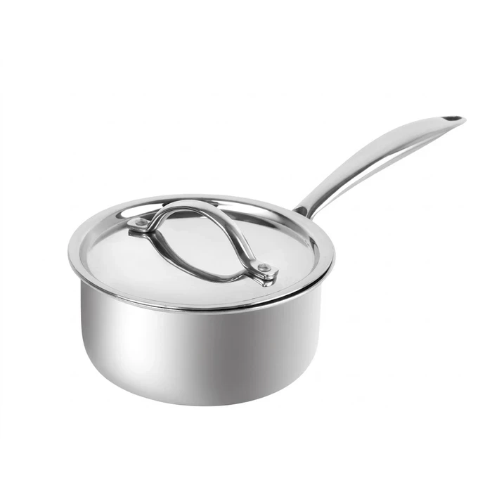 Panasonic Triply Stainless Steel Induction Base Saucepan with Stainless Steel Lid (1L / 1.6L / 2.2L) | Fast Uniform Heating Multi-Cooktop Compatible - ND-SP Series