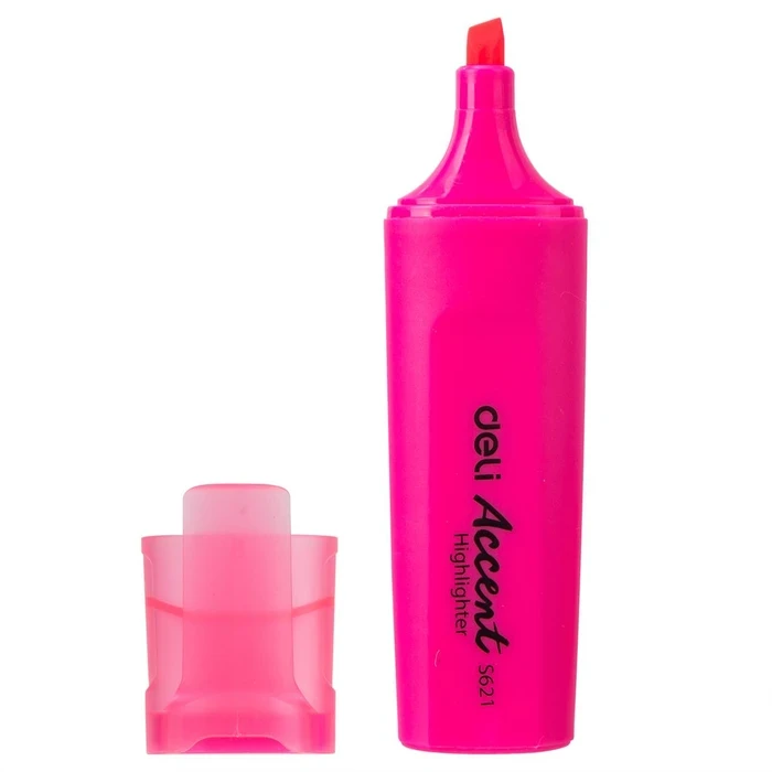 Deli Fluorescent Highlighter & Text Marker | 1.5mm Shoulder Tip | Smudge-Resistant High-Visibility Ink | ES621