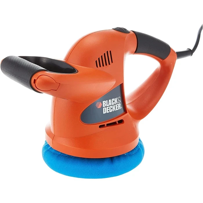 BLACK+DECKER 150mm (6") Random Orbit Car Polisher & Waxer | 60W 4,400 RPM Swirl-Free Dual-Handle Automotive Buffer | KP600-AE