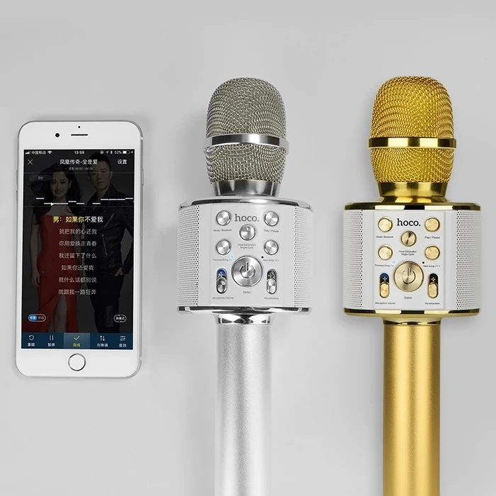 Hoco Cool Sound KTV Microphone | Wireless V4.2 Connectivity | 1800mAh Power Logic | Black BK3