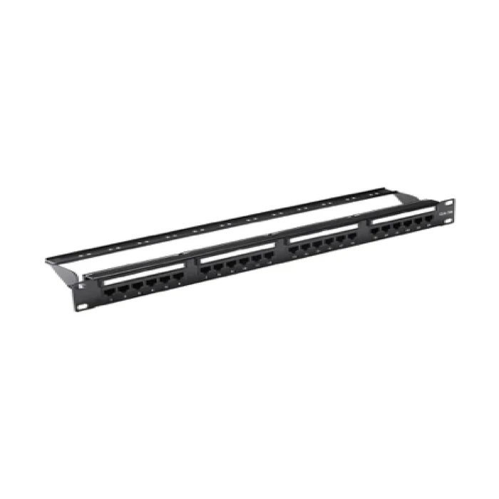 Ziasys 1U 19-Inch 24 Port UTP CAT6 Network Rack Mount Patch Panel | Fluke Tested Gold Plated Anti-Oxidant Pins & Rustless Body - Z-C6P/P24