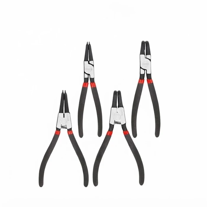 BAUM 7" (175mm) Professional Chrome Vanadium Circlip Pliers | Full Body Hardened Steel with Black Phosphated Finish & Double-Dipped Sleeves | Model ART 110 (IS / ES / IB / EB Styles)
