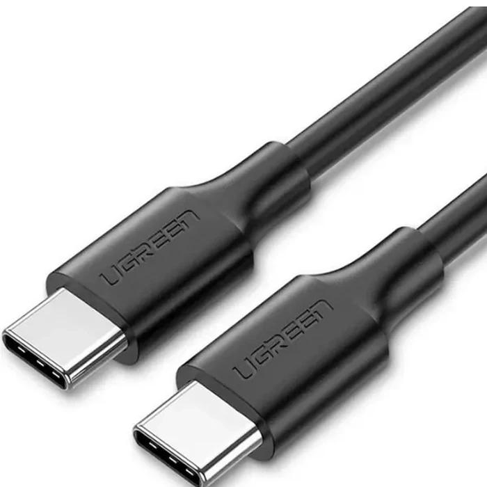 UGREEN US286 USB-C to USB-C PD Fast Charging Cable | 3A 60W Max 480Mbps Multi-Layer Shielded Data Sync Cord (1 Meter, Black) | US286-50997