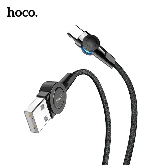 Hoco Magnetic Charging Cable | Rotatable 360-Degree Connectivity Logic | Zinc Alloy & Nylon Matrix | S8