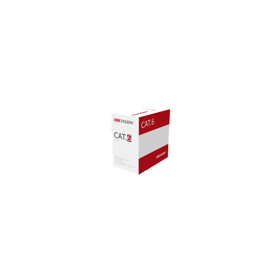 Hikvision DS-1LN60UTPE CCA CAT6 Network Cable | 23AWG 0.585mm | 305m White FR-PVC | Fluke Test Verified | Long Distance PoE Support
