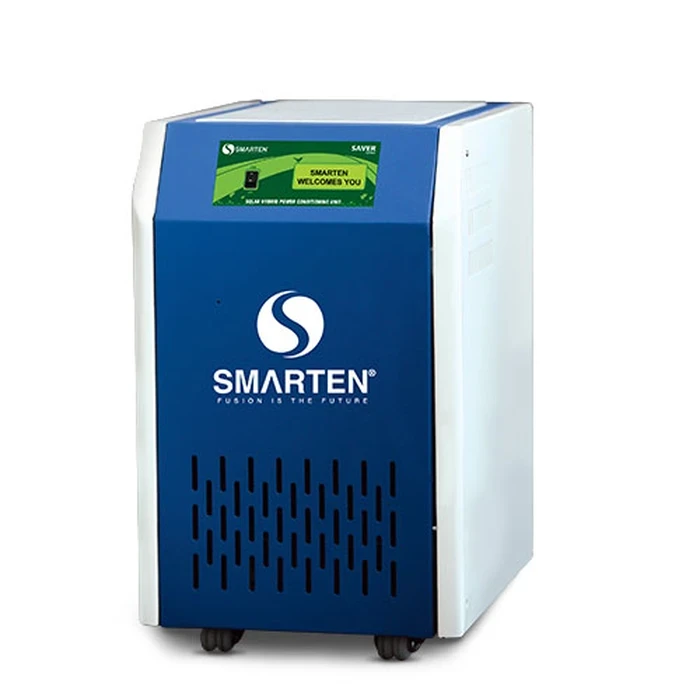 Smarten Saver Series 10 kVA (10000VA) 120V Pure Sine Wave Heavy-Duty Commercial Solar PCU with Built-in PWM Controller, Bypass Switch, Triple MCB & Zero-Volt Recovery | SAVER 10000 (120V)