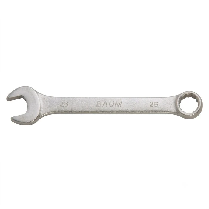BAUM Heavy-Duty Large Chrome Vanadium Combination Spanner | 3-Layer Nickel Chrome Rough Matt Finish Oval Body Wrench | Model ART 33E (Sizes 23mm to 50mm)