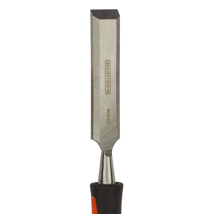BLACK+DECKER 3-Piece High-Carbon Steel Bevel-Edge Wood Chisel Set (12mm, 18mm, 25mm) | Wooden Handle Joinery & Mortising Carpentry Kit | BDHT16695 / BDHT16696 / BDHT16697