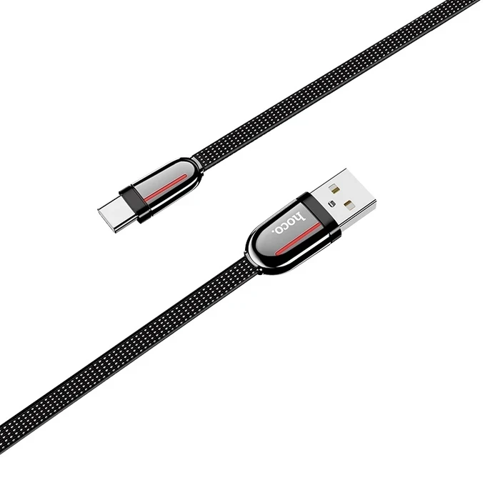 Hoco Grand Charging Cable | Type-C Connectivity Logic | Zinc Alloy & Fabric Weaving Matrix | U74