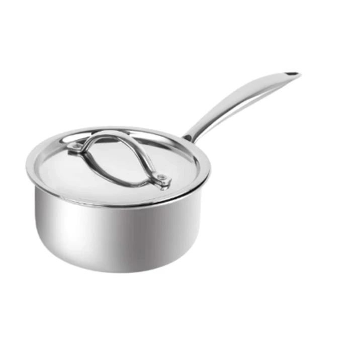 Panasonic Triply Stainless Steel Induction Base Saucepan with Stainless Steel Lid (1L / 1.6L / 2.2L) | Fast Uniform Heating Multi-Cooktop Compatible - ND-SP Series