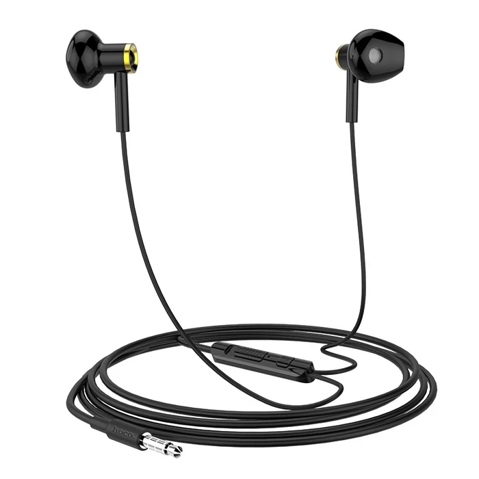HOCO CANOROUS Universal Wired Earphone with Microphone | 15mm Driver | Black, White Finish | M47