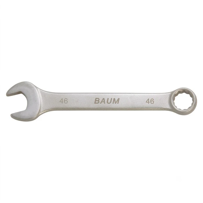 BAUM Heavy-Duty Large Chrome Vanadium Combination Spanner | 3-Layer Nickel Chrome Rough Matt Finish Oval Body Wrench | Model ART 33E (Sizes 23mm to 50mm)