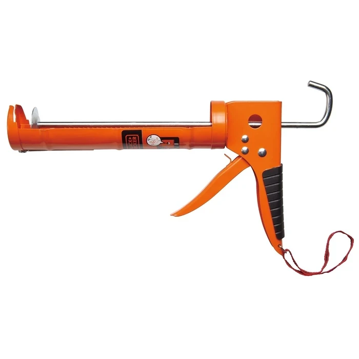 BLACK+DECKER 330mm Steel Half-Open Caulking & Silicone Sealant Gun | Smooth Pressure-Rod Anti-Fatigue Adhesive Dispenser | BDHT81570