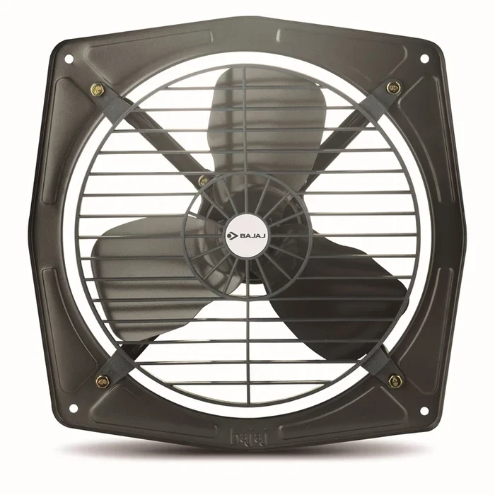 Bajaj Bahar 300MM Exhaust Fan | 1375 RPM 100% Copper Motor 1225 CMH Strong Rust-Proof Metal Body Metallic Grey 70001