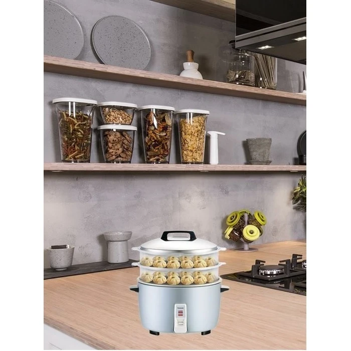 Panasonic 4.2L Big Capacity Commercial Electric Drum Cooker | Double Heating Coil & Anodized Aluminium Pan | 5-Hour Auto Keep Warm & Double Thermal Fuse Safety | Model SR-942D Series