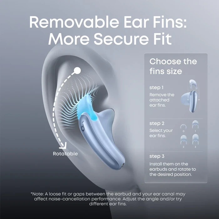 Anker Soundcore Liberty Buds Semi-In-Ear TWS Earbuds | Adaptive ANC, Real-Time AI Translation (100+ Languages) & 3D Spatial Audio | White