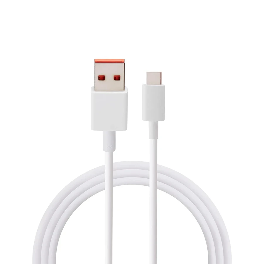 Xiaomi 6A HyperCharge 120W Fast Charging USB Cable (100cm) | Ultra-High Speed 6-Amp Heavy-Duty Tangle-Free Power & Data Cord for Smartphones | White