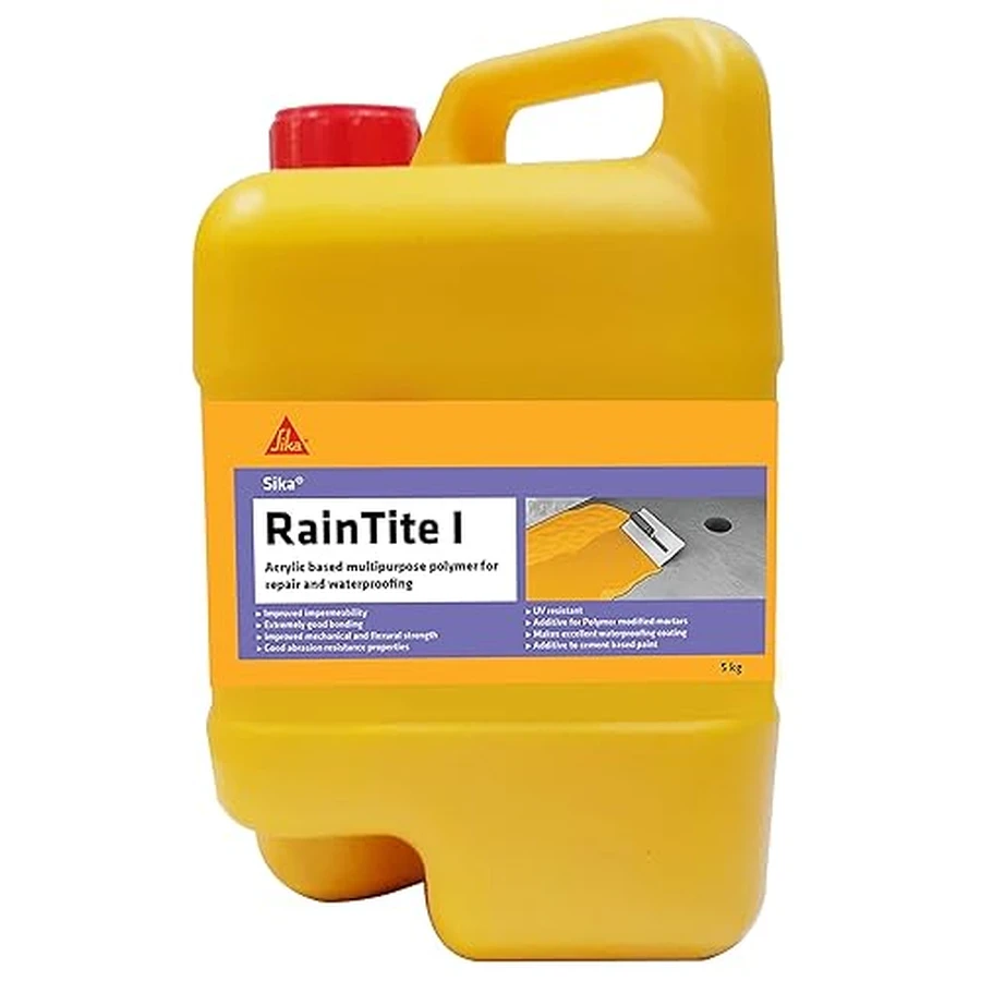 Sika Raintite Acrylic Waterproofing System 1kg to 20kg 114075-AZ | UV Resistant | Anti-Fungal | Interior and Exterior | White