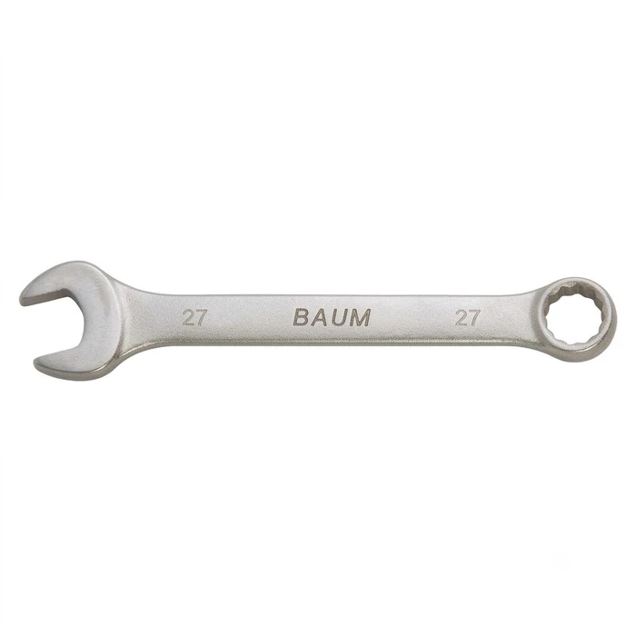 BAUM Heavy-Duty Large Chrome Vanadium Combination Spanner | 3-Layer Nickel Chrome Rough Matt Finish Oval Body Wrench | Model ART 33E (Sizes 23mm to 50mm)