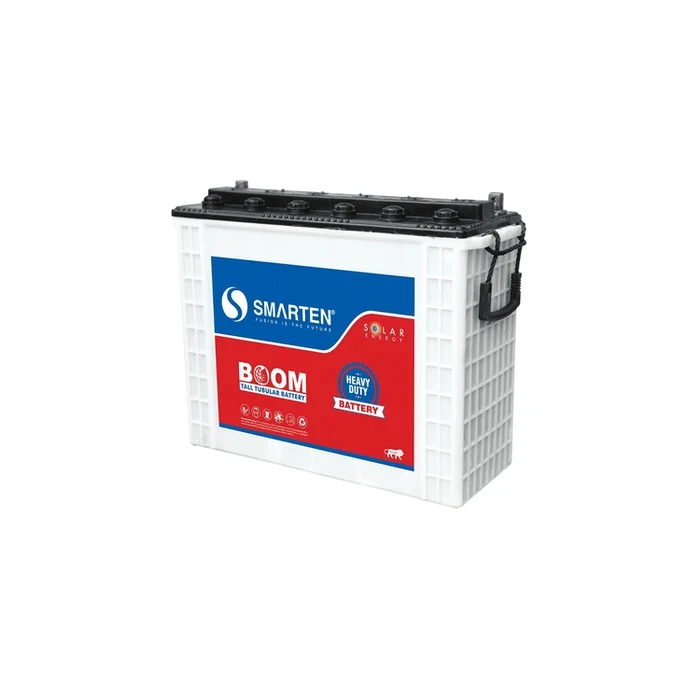 Smarten Boom Series 12V Tall Tubular Heavy-Duty Inverter & Solar Deep-Cycle Battery (150Ah / 200Ah) | BMTT1500 / BMTT2000