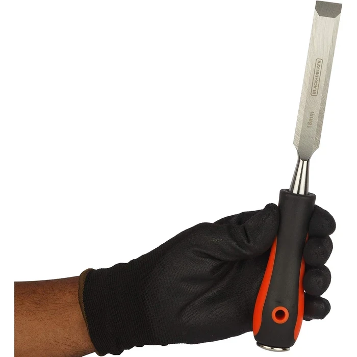 BLACK+DECKER 3-Piece High-Carbon Steel Bevel-Edge Wood Chisel Set (12mm, 18mm, 25mm) | Wooden Handle Joinery & Mortising Carpentry Kit | BDHT16695 / BDHT16696 / BDHT16697