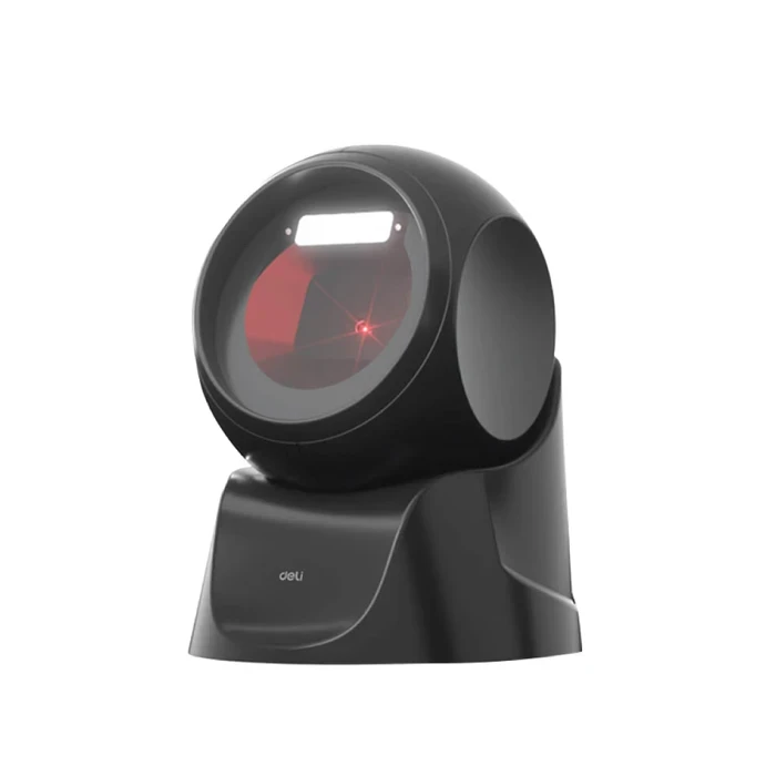 DELI Hands-Free Desktop 1D & 2D Barcode Scanner | CMOS Omnidirectional Mobile Screen & Paper USB POS Reader | ES231