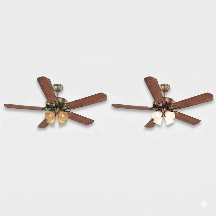 Orient Subaris Premium Ceiling Fan 1300mm | 80W | 270 CMM Airflow | 250 RPM | Antique Brass & Antique Copper