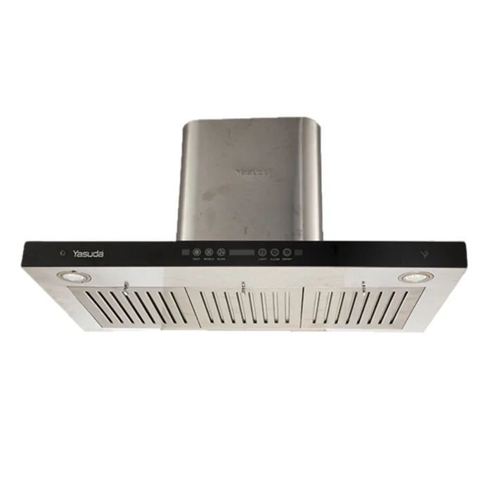 Yasuda Premium 90cm Wall Mount Kitchen Chimney with Auto Clean Function | 1250 m³/hr High Suction Power | 3 SS Baffle Filters Touch & Sensor Control Panel | YS-C90PBA