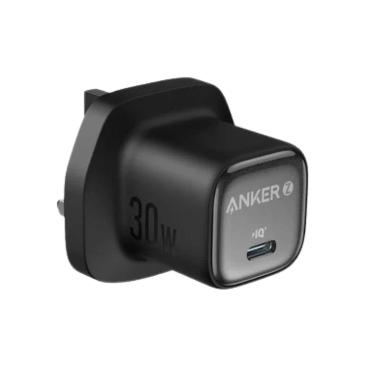 Anker Zolo 30W USB-C GaN II Fast Wall Charger (PD 3.0) | Ultra-Compact Foldable Power Adapter in Black / White