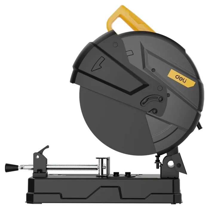 Deli Tools 2300W Heavy Duty Cut Off Saw | 355mm (14") Industrial Metal Chop Saw with Reinforced Chassis & External Replaceable Brushes | EDC730
