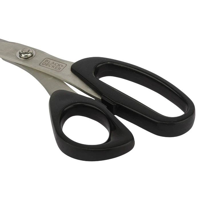 BLACK+DECKER Universal Stainless Steel Straight Edge Utility Scissors | Ergonomic Multi-Purpose Office & Craft Shears | BDHT81569