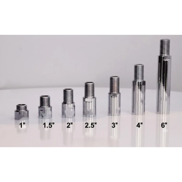 TOYO 1/2" Brass Extension Nipples | Chrome Plated (CP) | Available Lengths 1" to 6" | Professional Grade Thread Extenders for Faucets, Showers, and Angle Valves