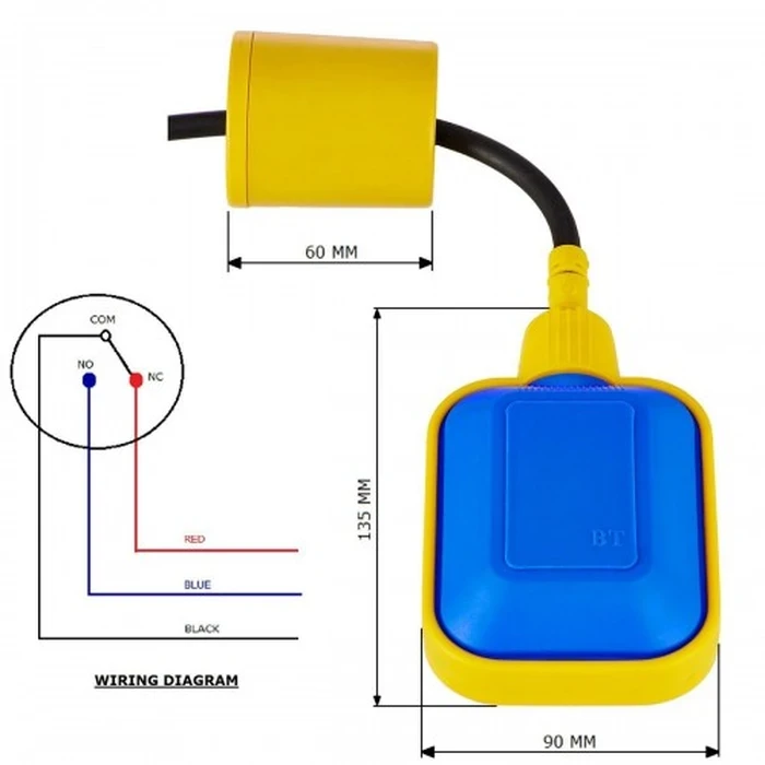Shiva Automatic Float Switch Series | IP68 Waterproof Liquid Level Controller with SPDT Micro-Switch, Dry-Run Protection & Counterweight Cable