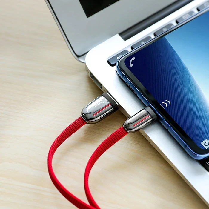 Hoco Grand Charging Cable | Type-C Connectivity Logic | Zinc Alloy & Fabric Weaving Matrix | U74