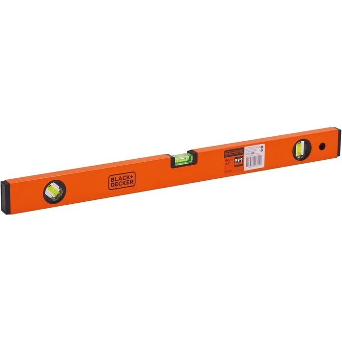BLACK+DECKER Heavy-Duty Aluminium Box Beam Spirit Level Set (400mm, 600mm, 1000mm) | High-Visibility Magnified Block & Plumb Vials | BDHT43188 / BDHT43189 / BDHT43190