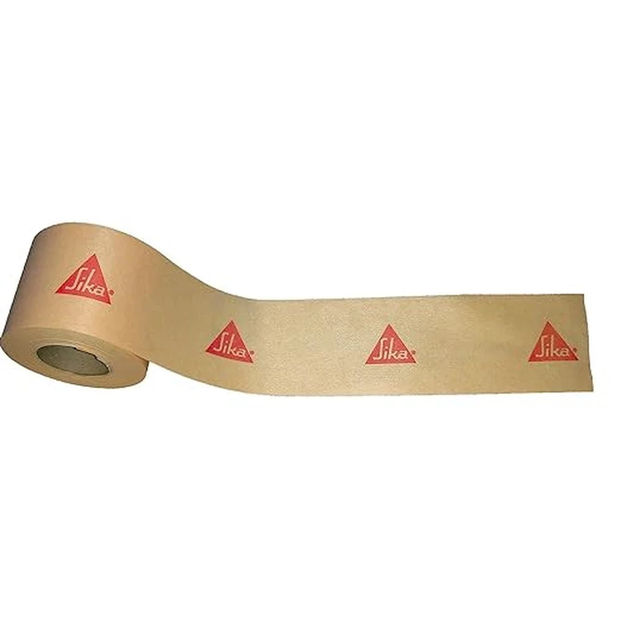 Sika Sika SealTape F Waterproof Joint Sealing Strip 10m to 50m 592178 | Elastomeric Crack Bridging | Bathroom and Terrace Waterproofing | Yellow and Brown