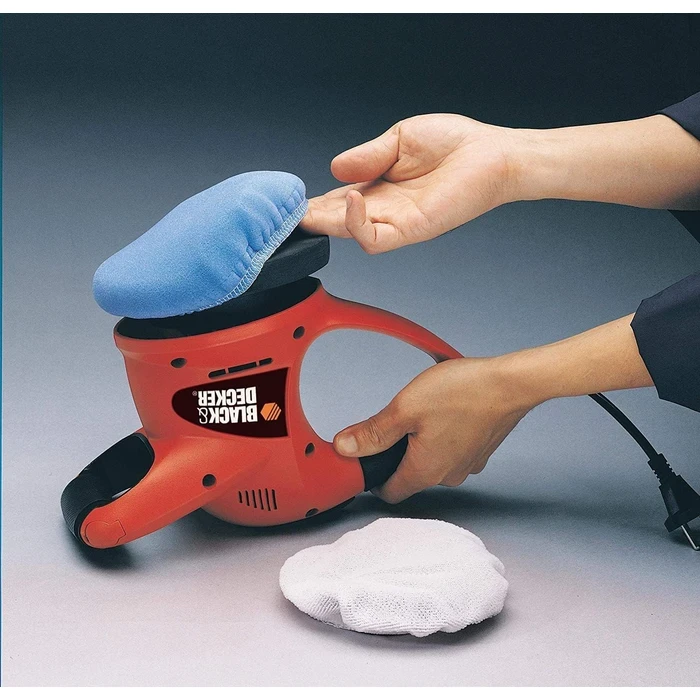 BLACK+DECKER 150mm (6") Random Orbit Car Polisher & Waxer | 60W 4,400 RPM Swirl-Free Dual-Handle Automotive Buffer | KP600-AE