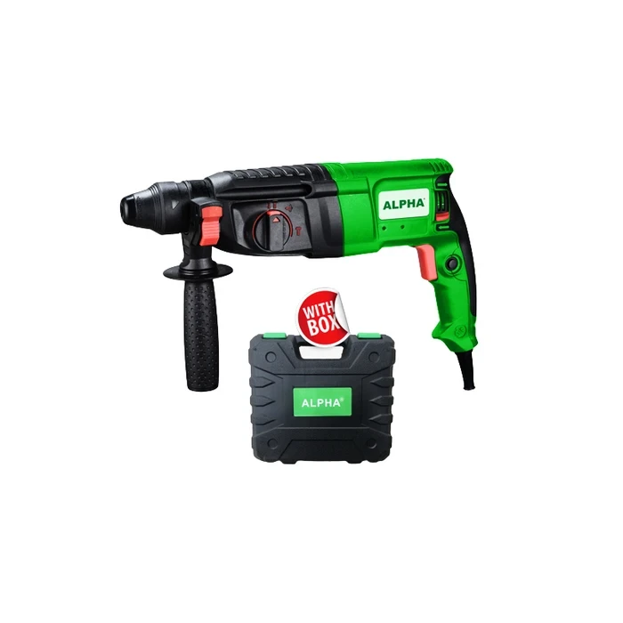Alpha A3226 800W 26mm SDS-Plus Rotary Hammer Drill | Professional Multi-Mode Concrete & Masonry Demolition Power Tool | 220V