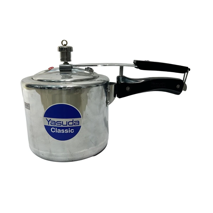 Yasuda Classic Aluminium Pressure Cooker | Commercially Pure Virgin Aluminum Body | Induction Compatible Matte Base Matrix | YS-PCLIB2 / YS-PCLIB3 / YS-PCLIB5