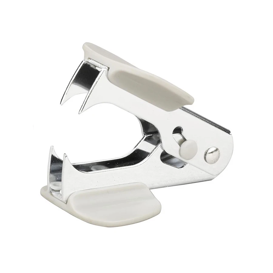Deli Claw-Style Staple Pin Remover (Up to 25 Sheets) | Hardened Steel Jaws with Ergonomic ABS Grip for 24/6 & 26/6 Staples (Grey) | E0231
