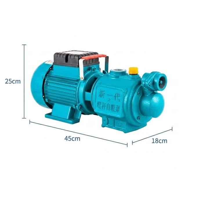 Shiva ZGD Cast Iron Super Suction Water Pump Series (1.0 HP & 1.5 HP) | Heavy-Duty Self-Priming Screw Impeller Pump with Thermal Overload Protection