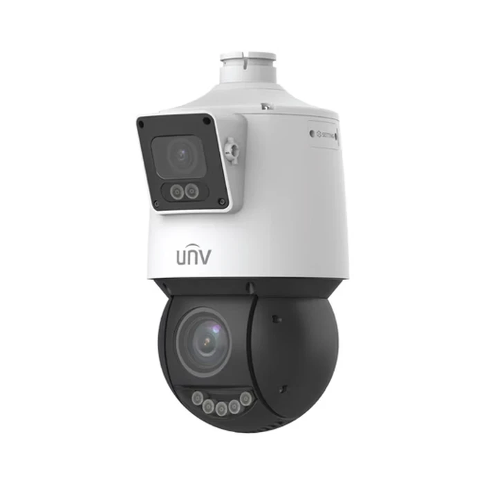 UNV 4MP 25X LightHunter Dual-Lens PTZ Network Camera with Panoramic Lenses, Smart IR & Active Tracking | IPC94144SFW-X25-F40C