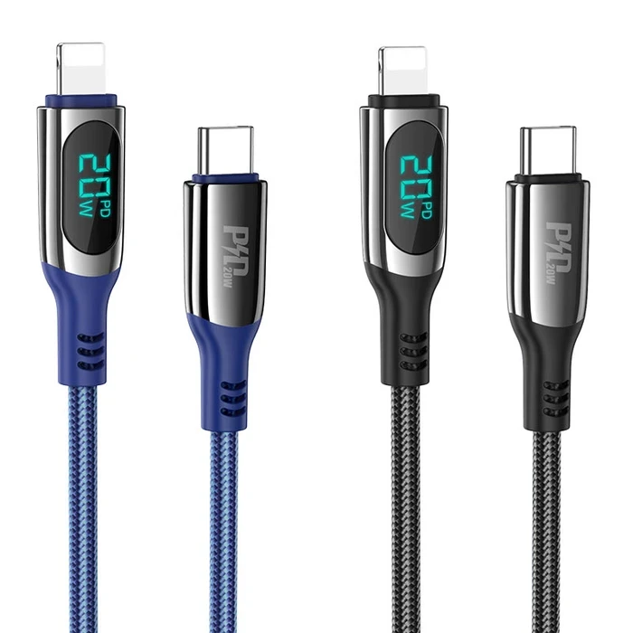 Hoco Extreme PD Charging Data Cable | Type-C to Lightning Logic | Digital Power Display Matrix | S51